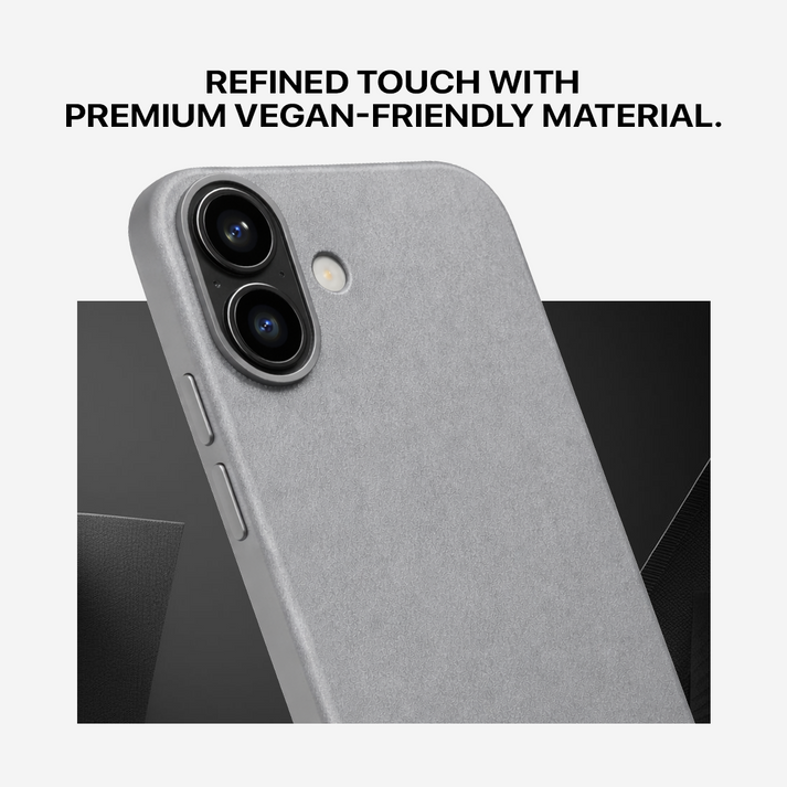 Signature Leather Magsafe Case - Iphone 17 (Graphite Grey)