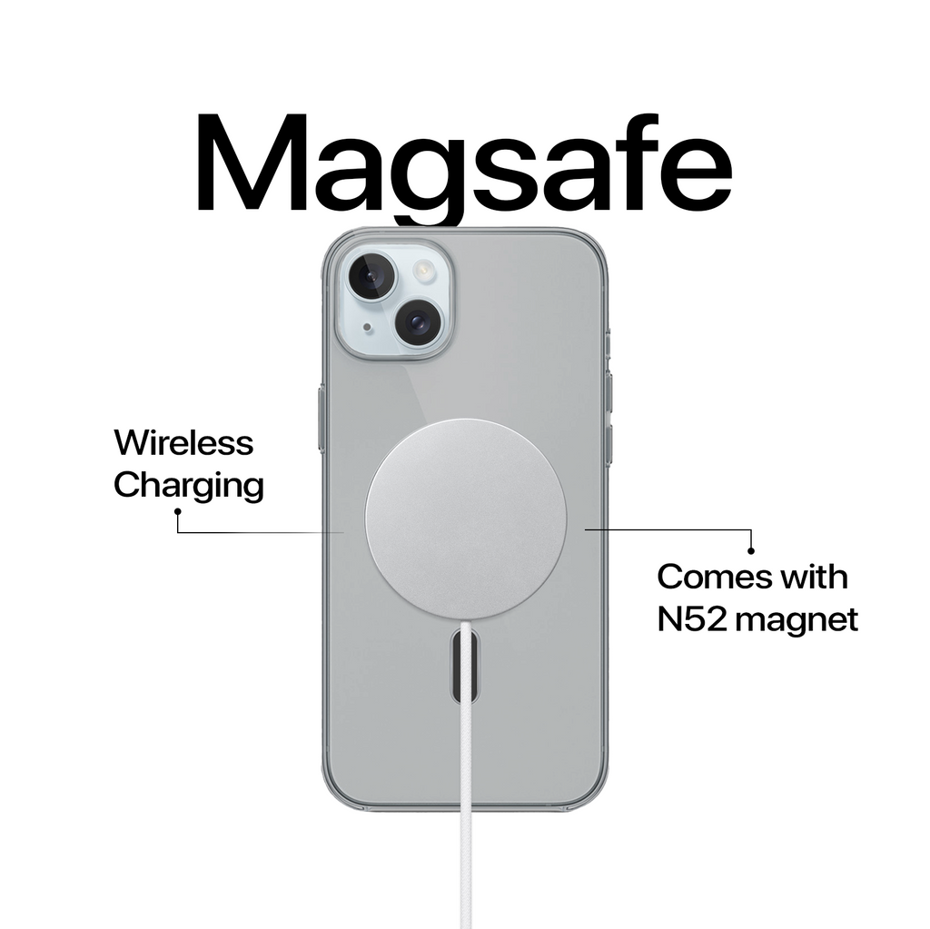 Anti Yellow Magsafe Black Tinted Clear Case - Iphone 14 (CRYSTAL BLACK TITANIUM)