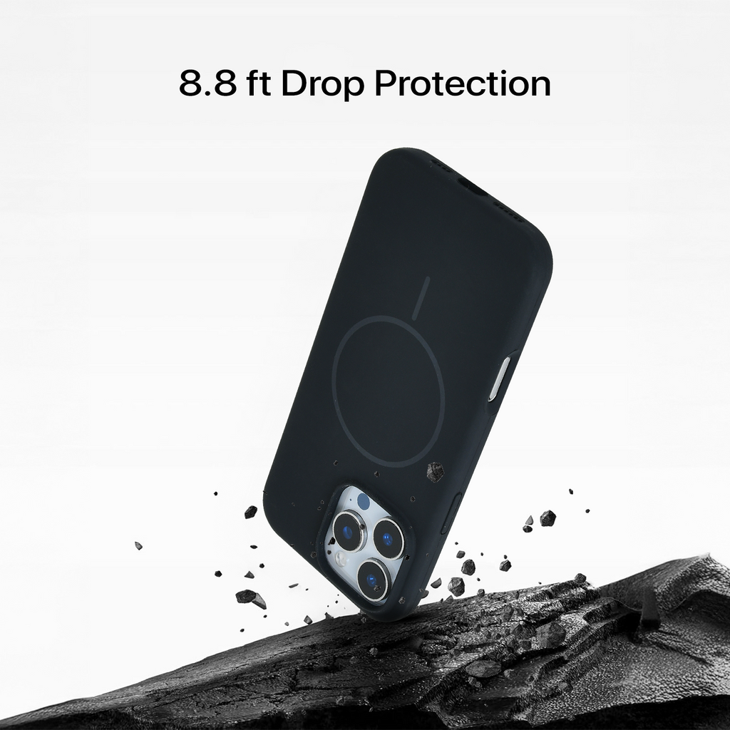 Anti Dust Magsafe Silicone Case - Iphone 16 pro (Black)