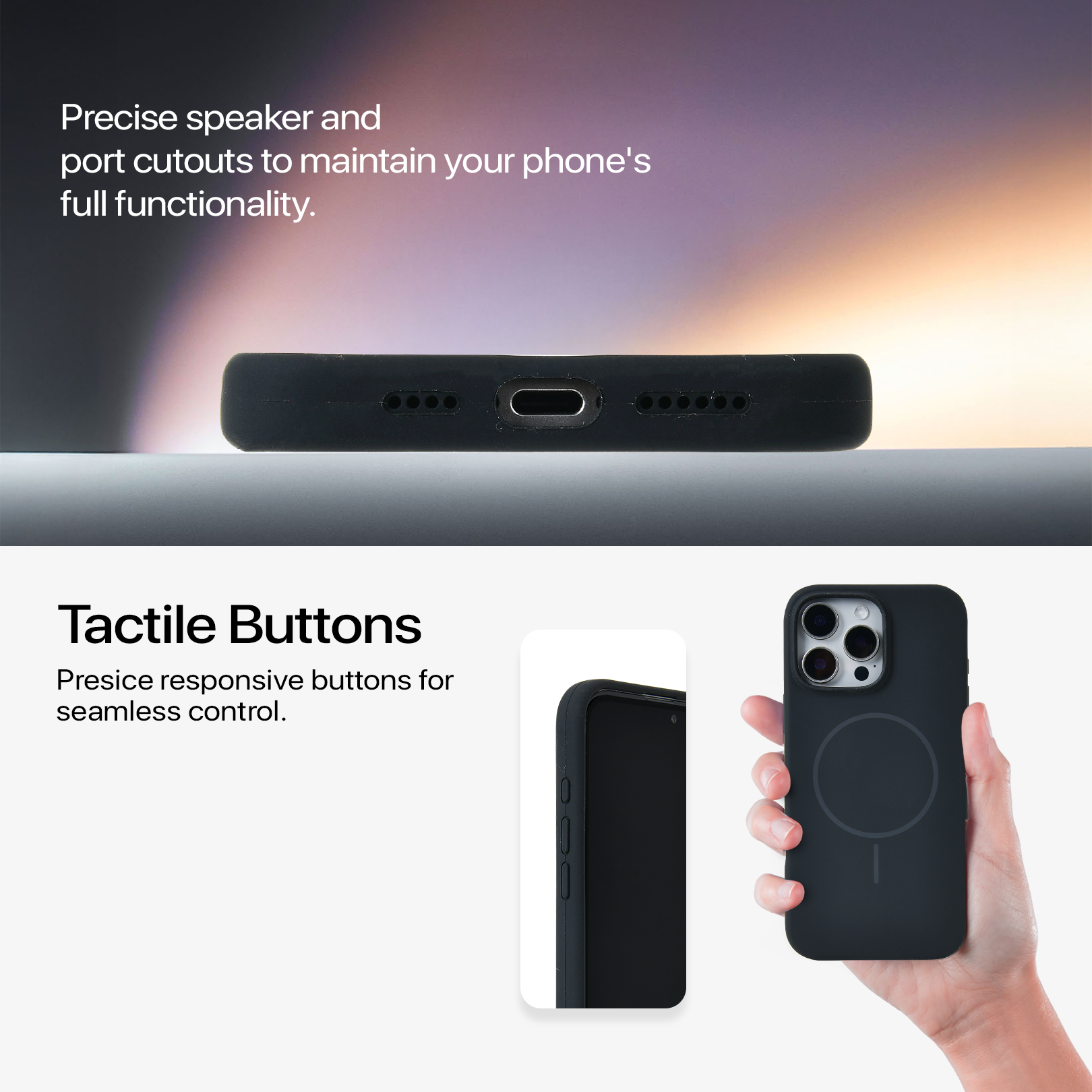 Anti Dust Magsafe Silicone Case - Iphone 14 Pro (Black)
