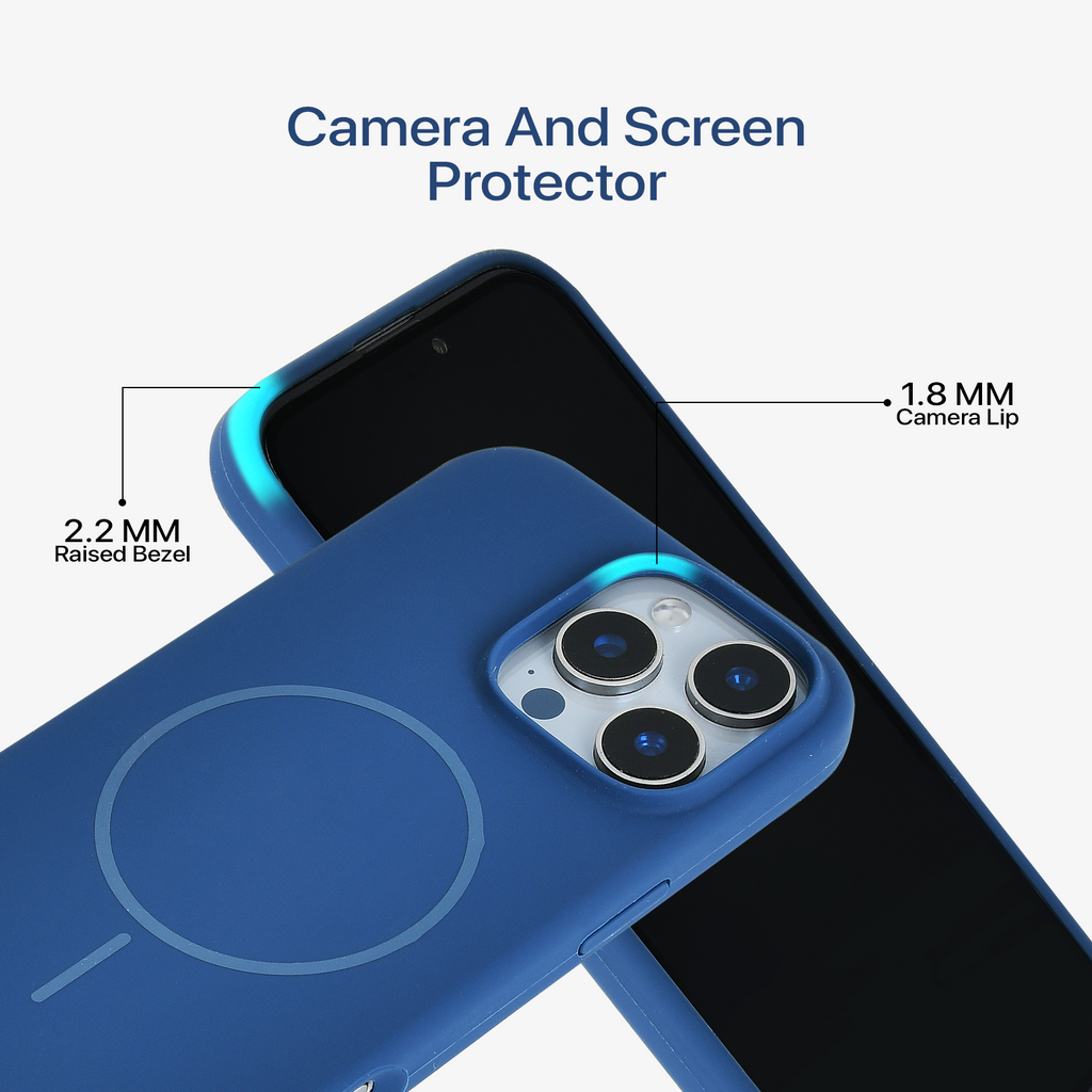 Anti Dust Magsafe Silicone Case - Iphone 15 Pro (Denim Blue)