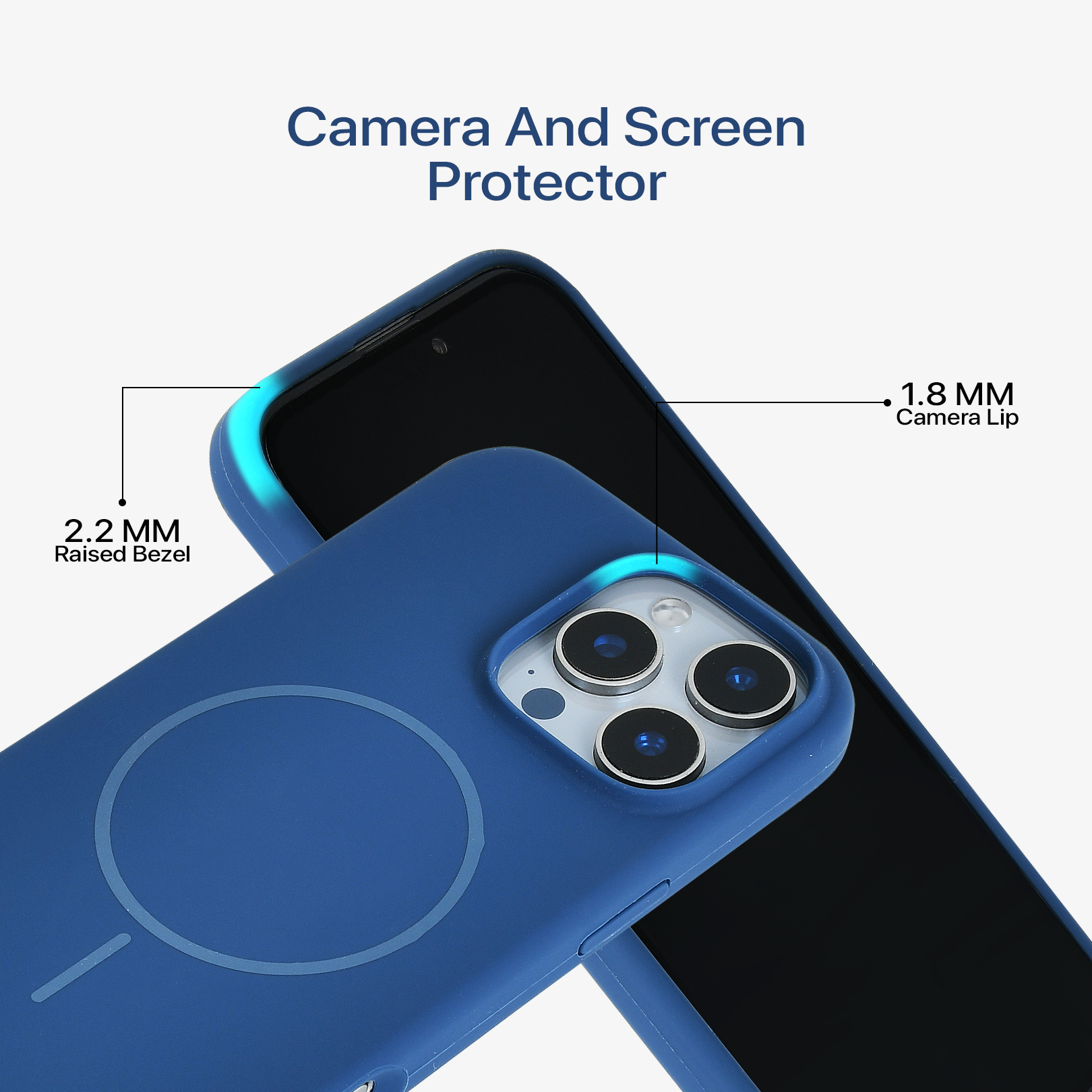 Anti Dust Magsafe Silicone Case - Iphone 15 Pro (Denim Blue)