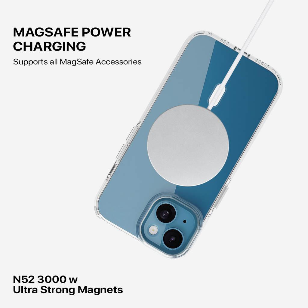 Anti Yellow Magsafe Clear Case - Iphone 15