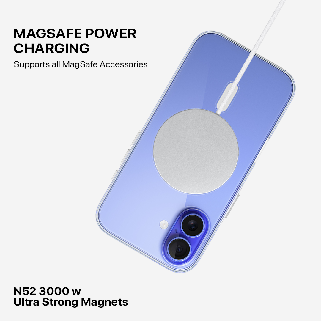 Anti Yellow Magsafe Clear Case - Iphone 16 Plus