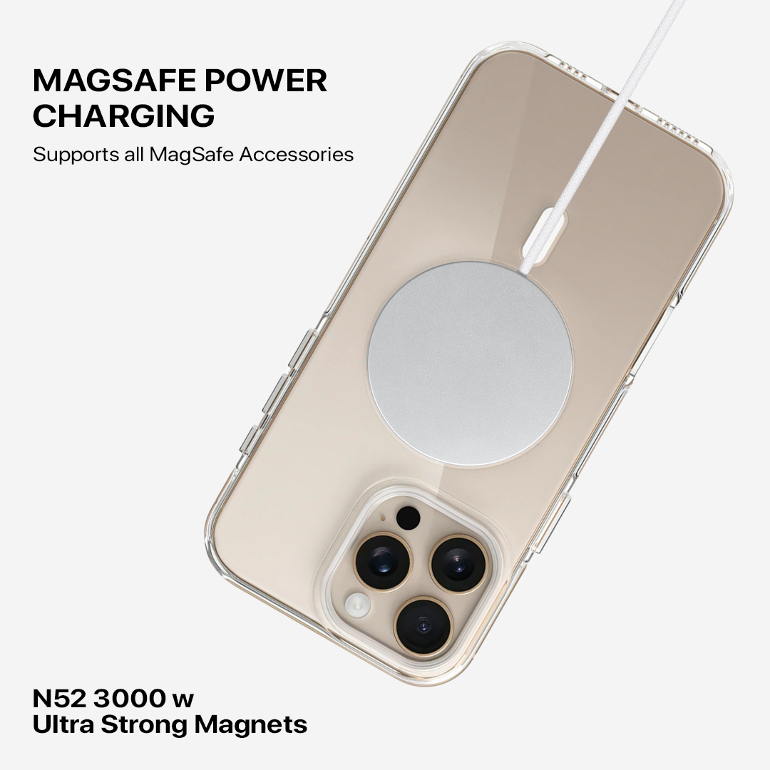 Anti Yellow Magsafe Clear Case - Iphone 13 Pro Max (CRYSTAL WHITE TITANIUM)