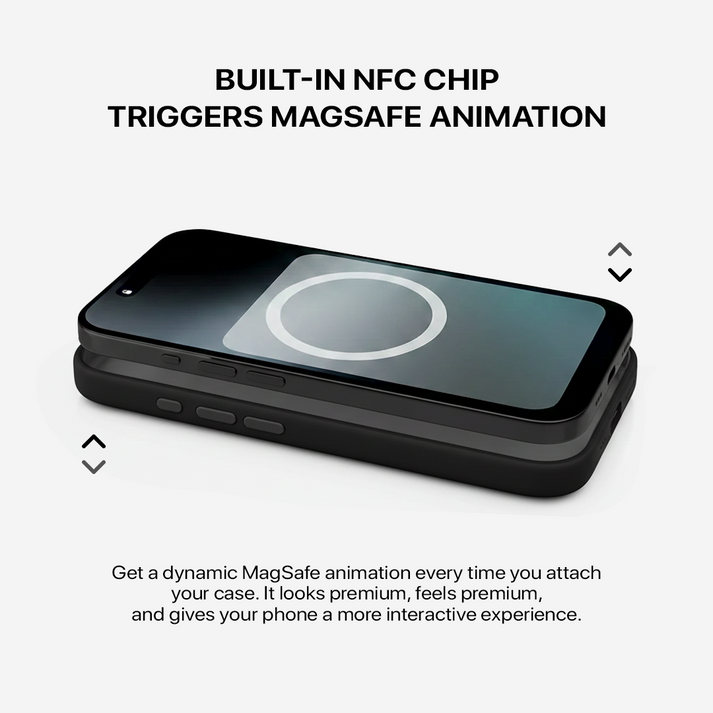 Signature Leather Magsafe Case - Iphone 17 Pro Max (Royal Black)
