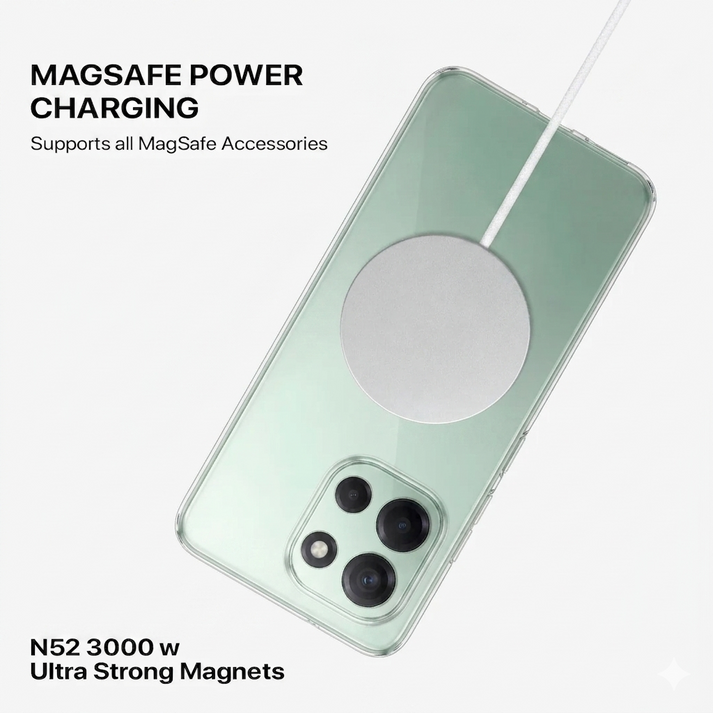 Anti Yellow Magsafe Clear Case - One Plus Nord 6