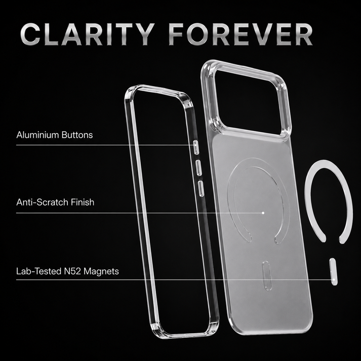 Anti Yellow Magsafe Clear Case - Iphone 17 Pro Max