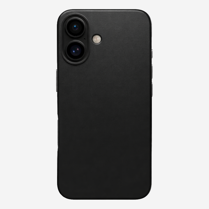 Signature Leather Magsafe Case - Iphone 17 ( Royal Black )