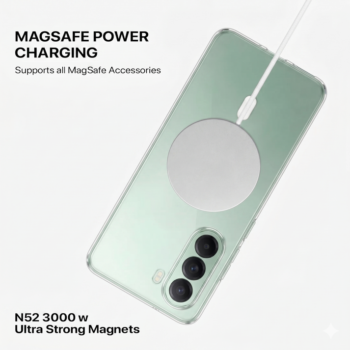 Anti Yellow Magsafe Clear Case - One Plus NORD CE6 LITE