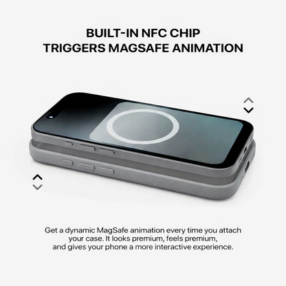 Signature Leather Magsafe Case - Iphone 17  (Graphite Grey)